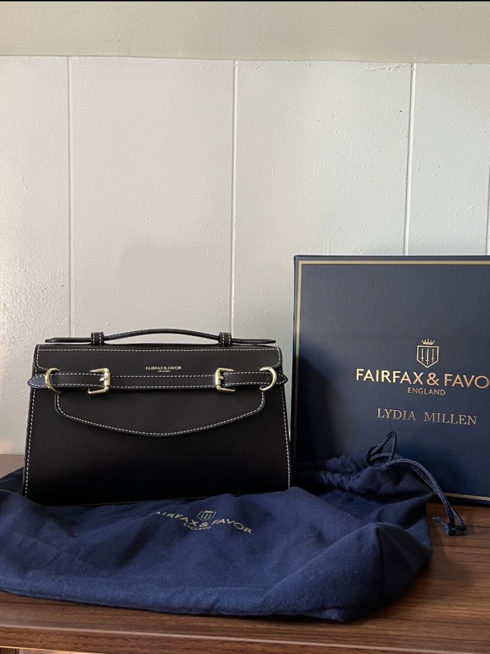 Lydia Millen x Fairfax & Favor Town & Country Chocolate Clutch